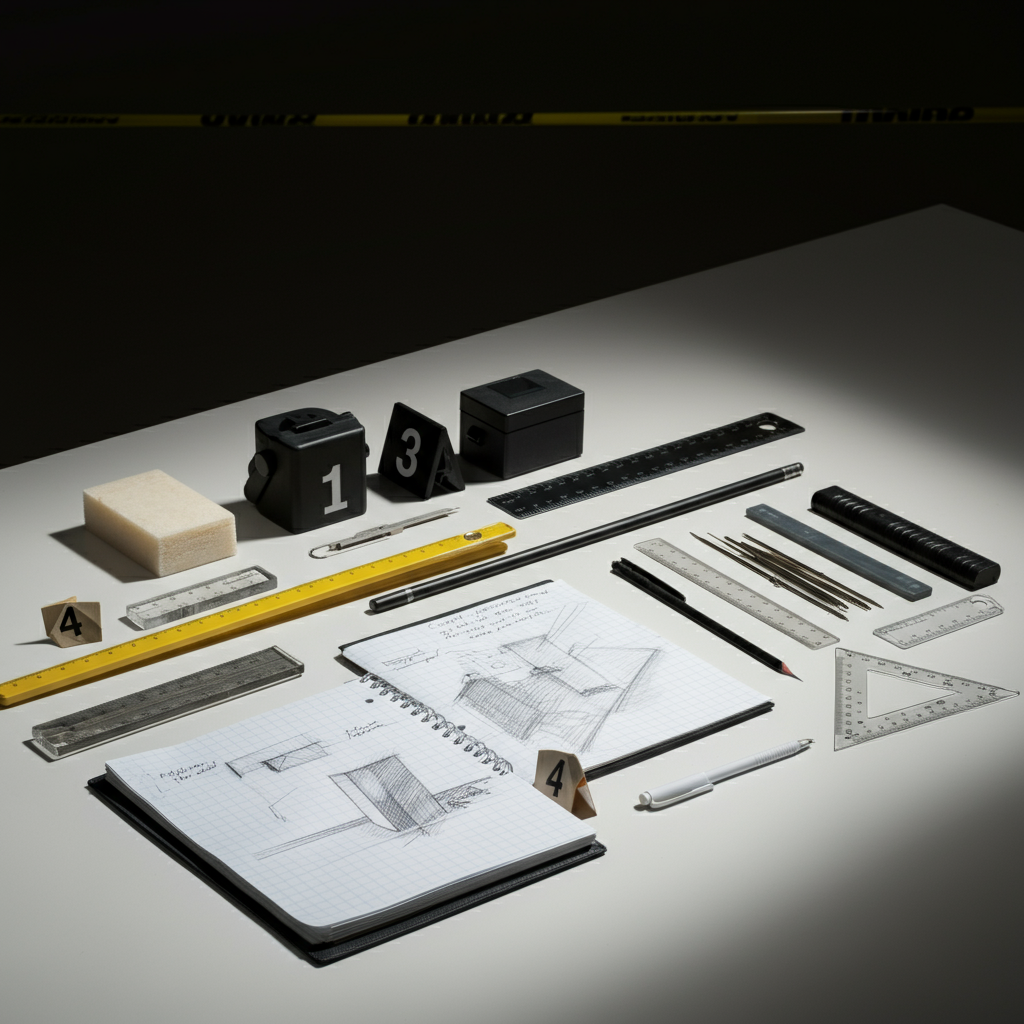 Notepad and Crime Scene Sketching Tools
